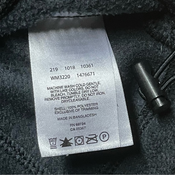 Columbia Sweater Men's Large Full Zip Up Long Sleeve Mock Neck Fleece Black - Picture 7 of 9